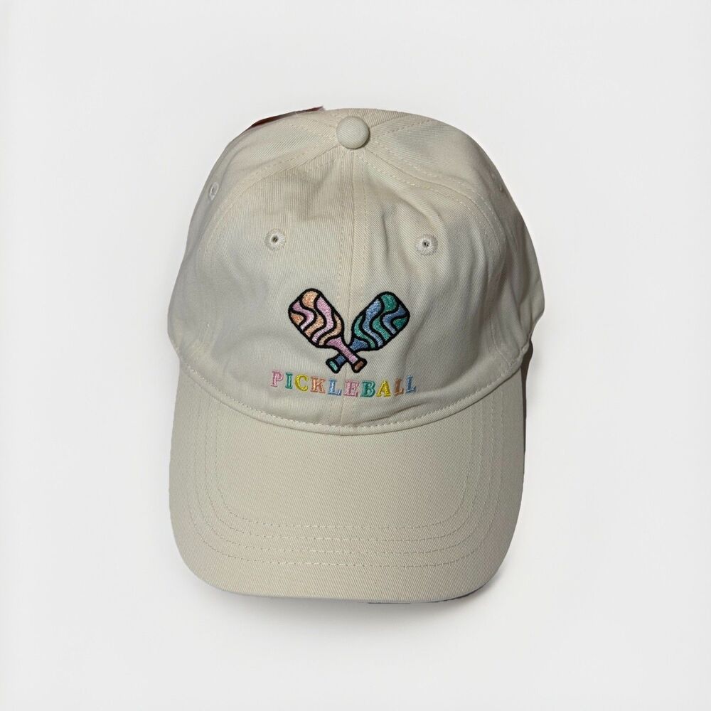 NWT Pickleball Hat Cream Adjustable Dad Cap Frasier Sterling Sport
